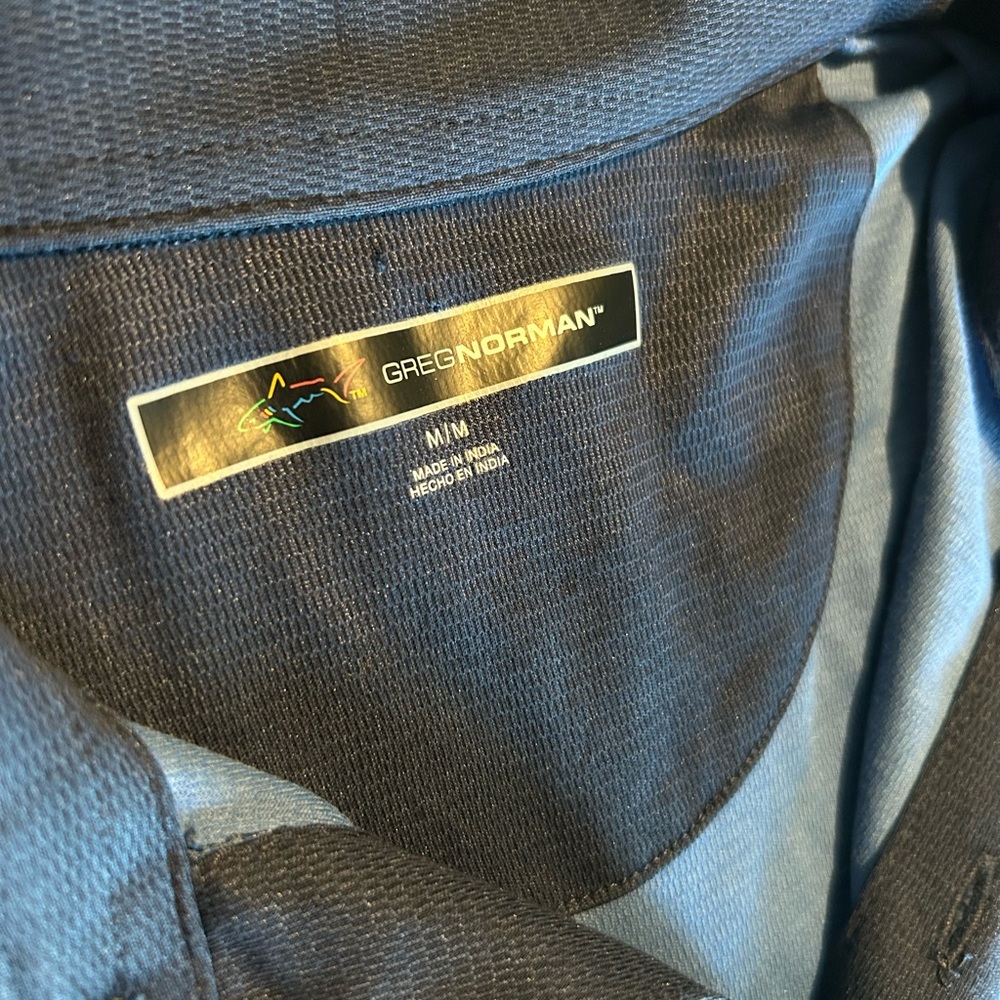 Greg Norman Collection Men's Navy Blue Camouflage-Pattern Polo - Picture 3 of 5